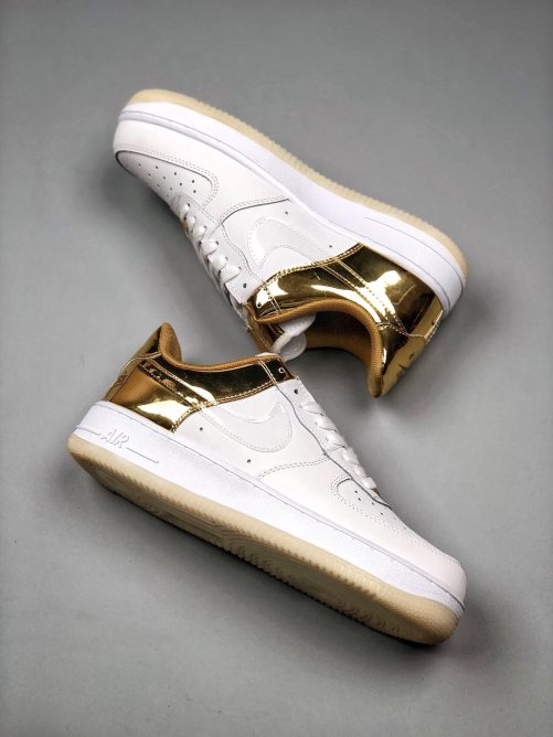 Nike Air Force 1 ’07 PRM White/Metal Gold For Sale – Sneaker Hello