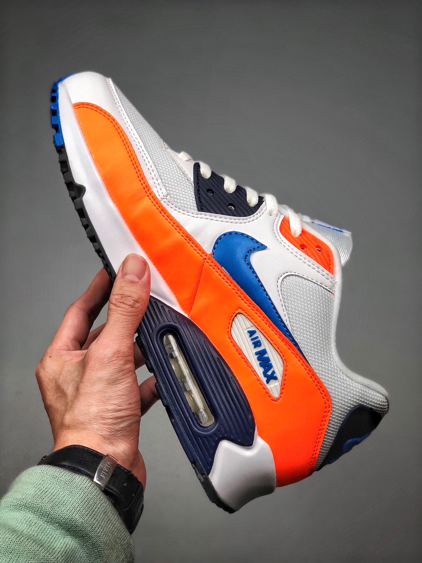 air max 90 blue and orange