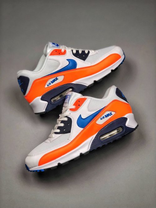 Nike Air Max 90 White/Total Orange/Midnight Navy/Photo Blue For Sale ...