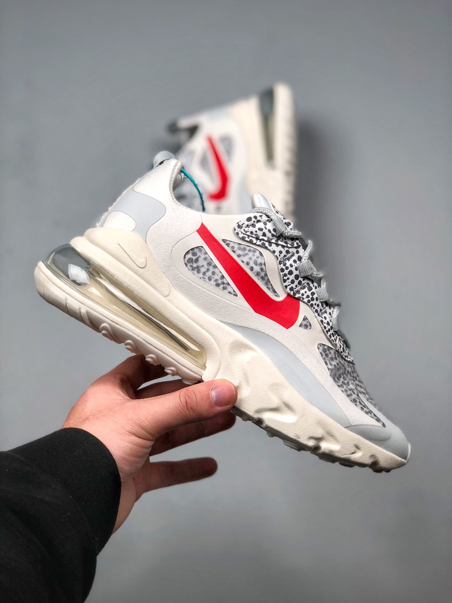 Whose Will rush Nike WMNS Air Max 270 React “Safari” White Red Grey For Sale – Sneaker Hello
