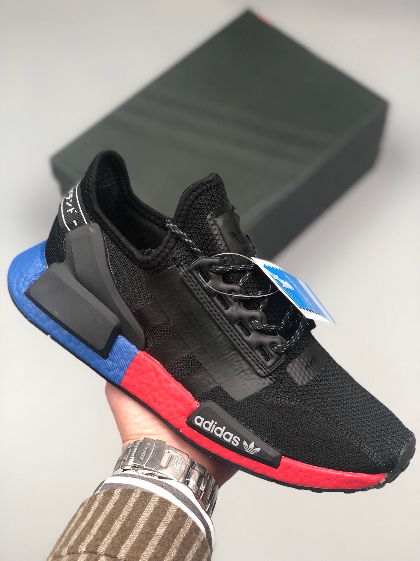 nmd adidas blue and red
