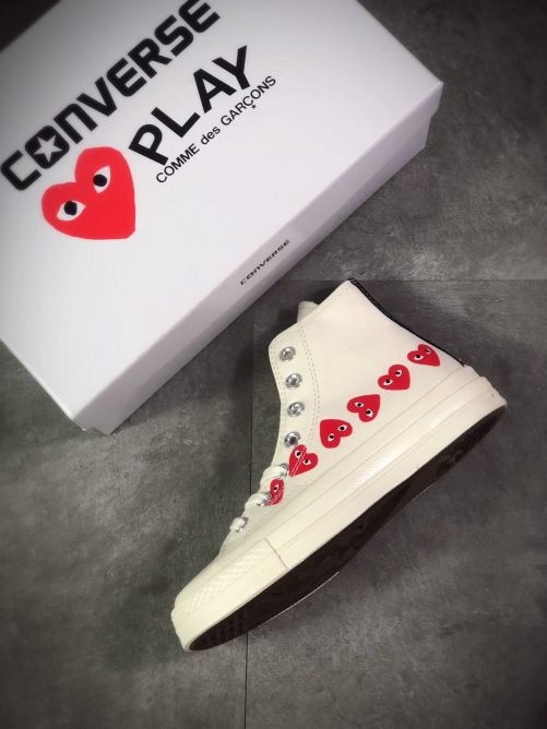 CDG Play x Converse Chuck Taylor All Star Hi 2018 White For Sale ...
