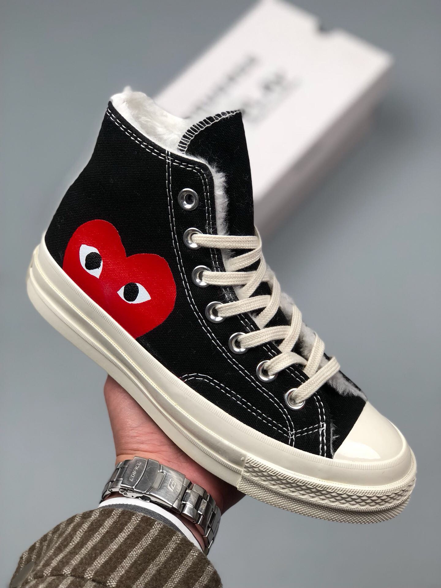 COMME des GARCONS x Converse Chuck Taylor All Star 70 Black For Sale Hello