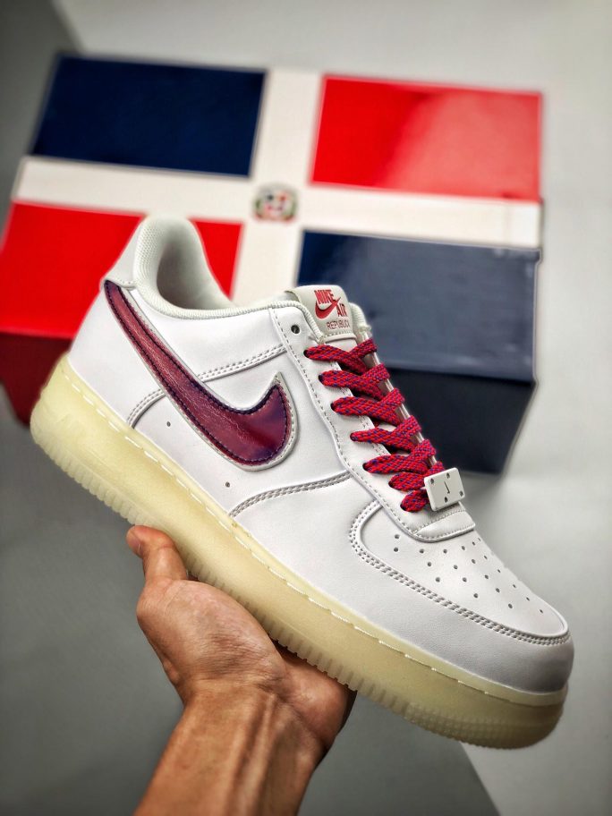 Nike Air Force “De Lo Mio” White/University Red-Sport Blue For – Sneaker Hello