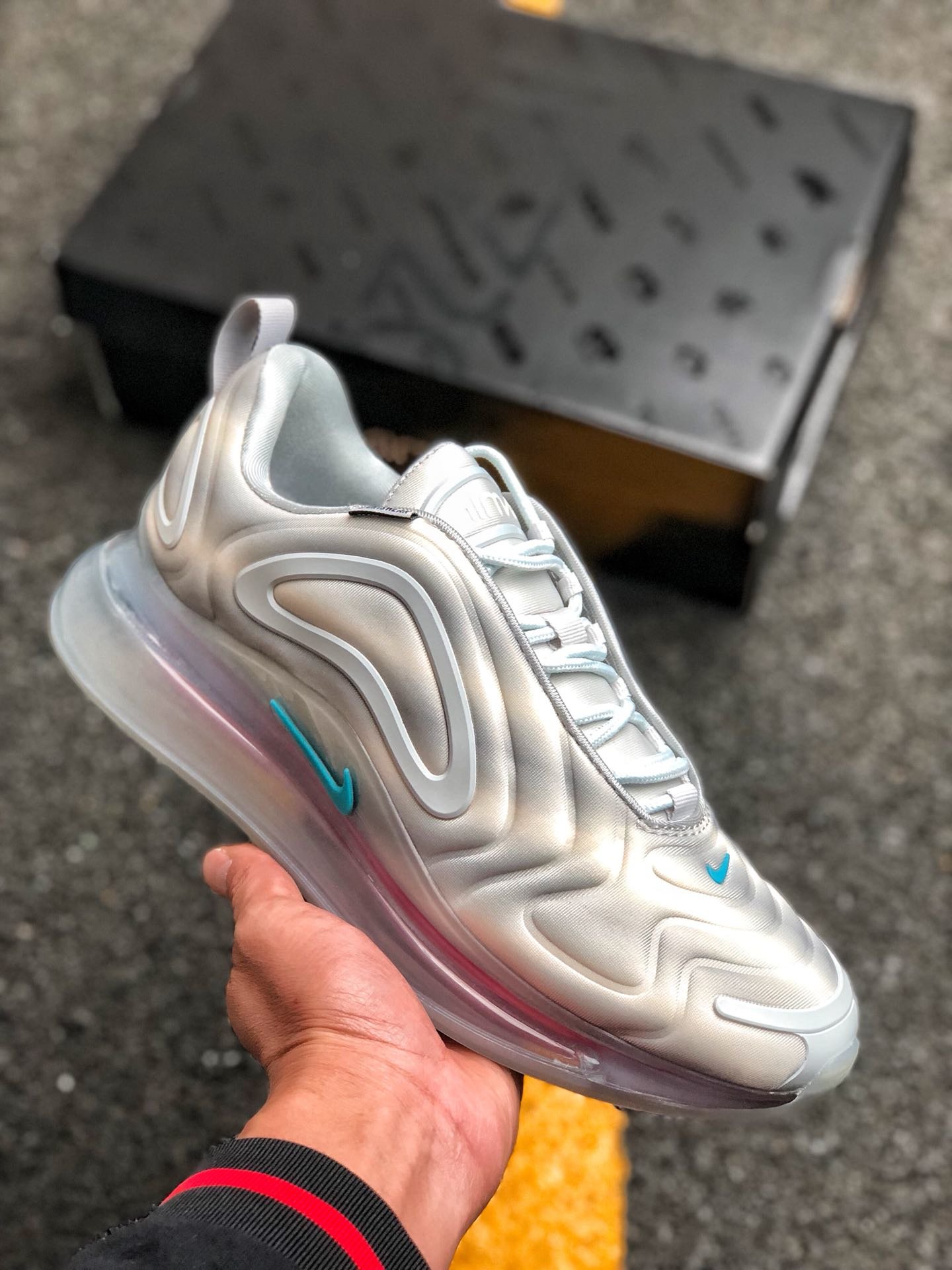 Nike Air Max 720 Wolf Grey/Red Orbit-White-Teal Nebula For Sale ...