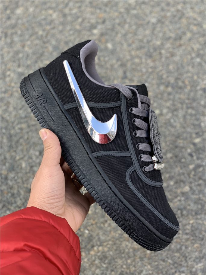 Travis Scott x Nike Air Force 1 Low Black For Sale – Sneaker Hello