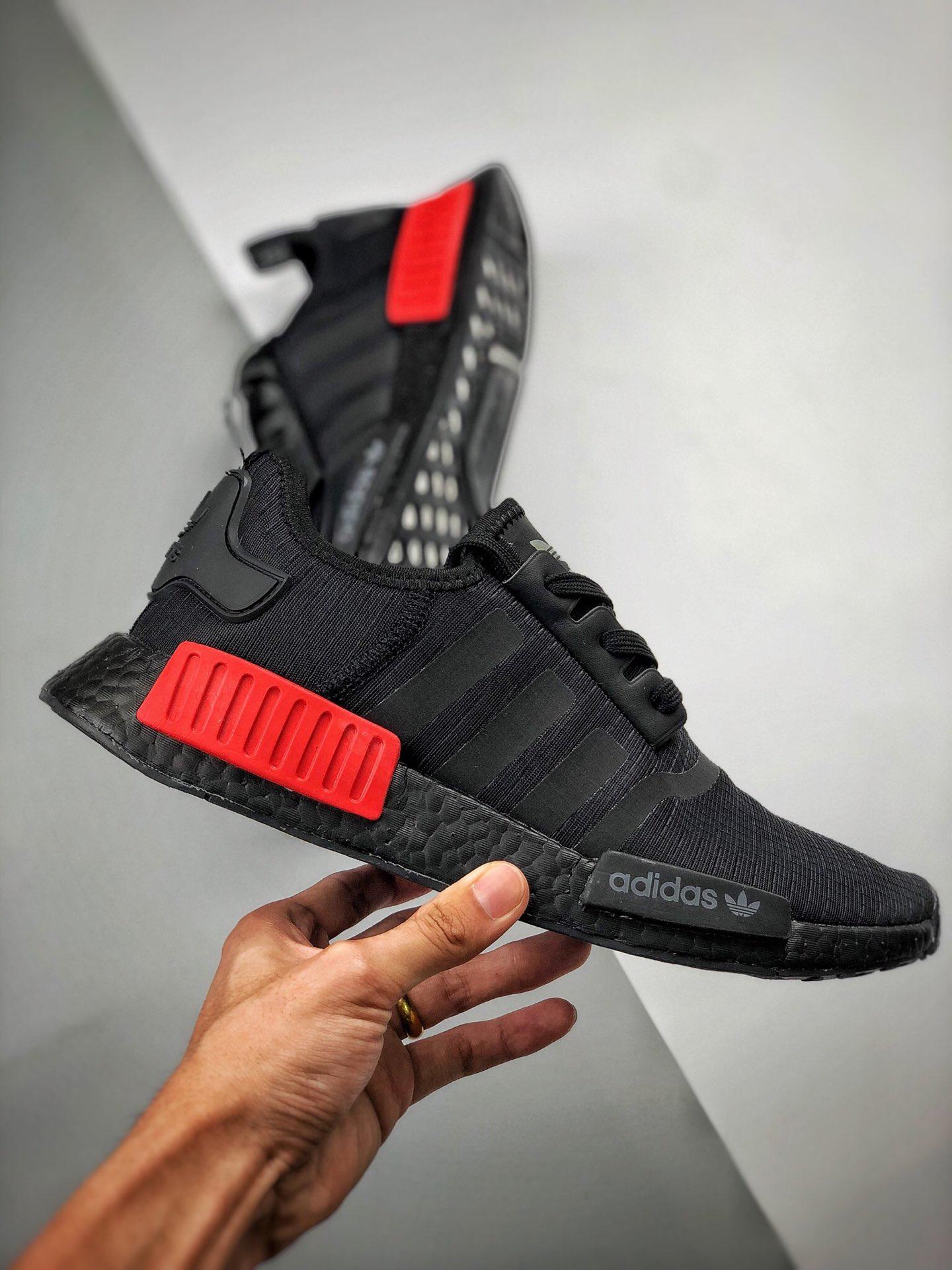 adidas NMD R1 Black/Lush Red B37618 For Sale – Sneaker Hello
