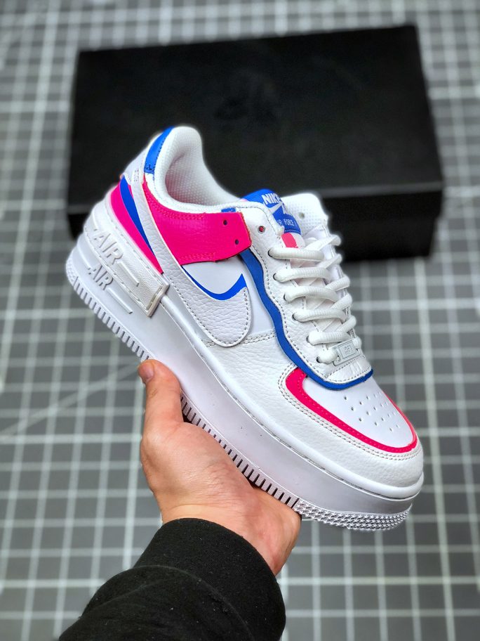 pink and blue air force 1 shadow