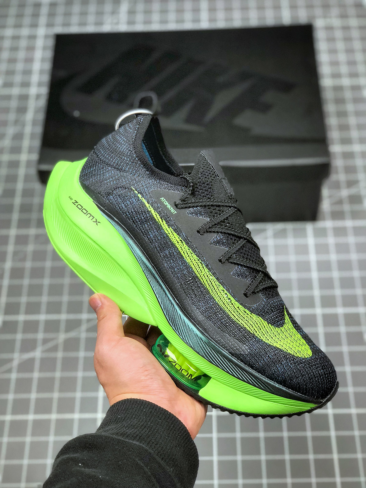 Nike Air Zoom Alphafly Next% Black Electric Green For Sale 