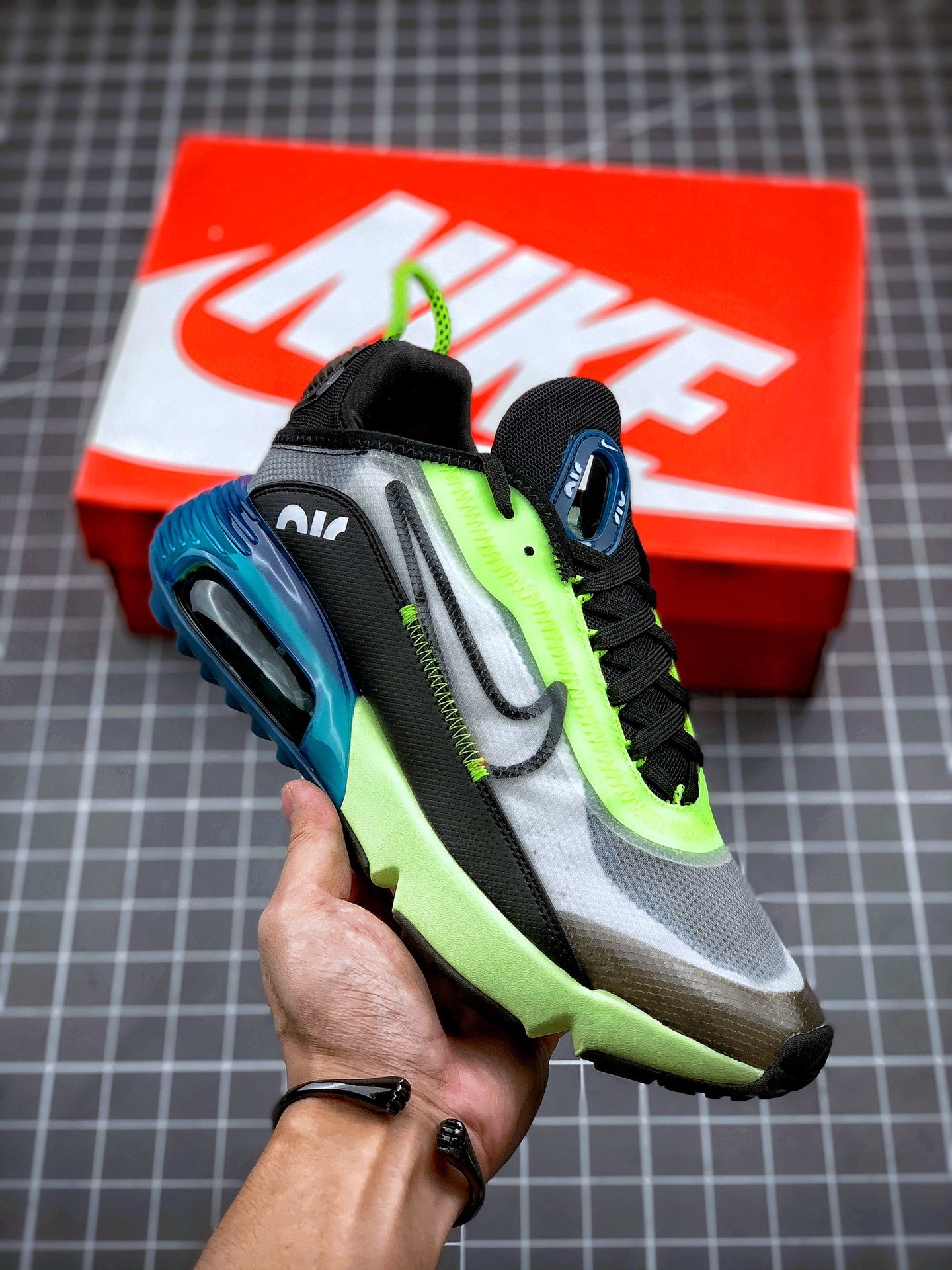 Nike Air Max 2090 White/Black-Volt-Blue Force On Sale – Sneaker Hello