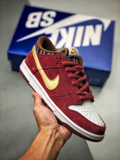Nike SB Dunk Low “Anchorman” Team Red/Metallic Gold For Sale – Sneaker ...