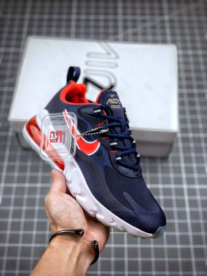 Nike Air Max 270 React Olympics Blue Red White For Sale Sneaker Hello