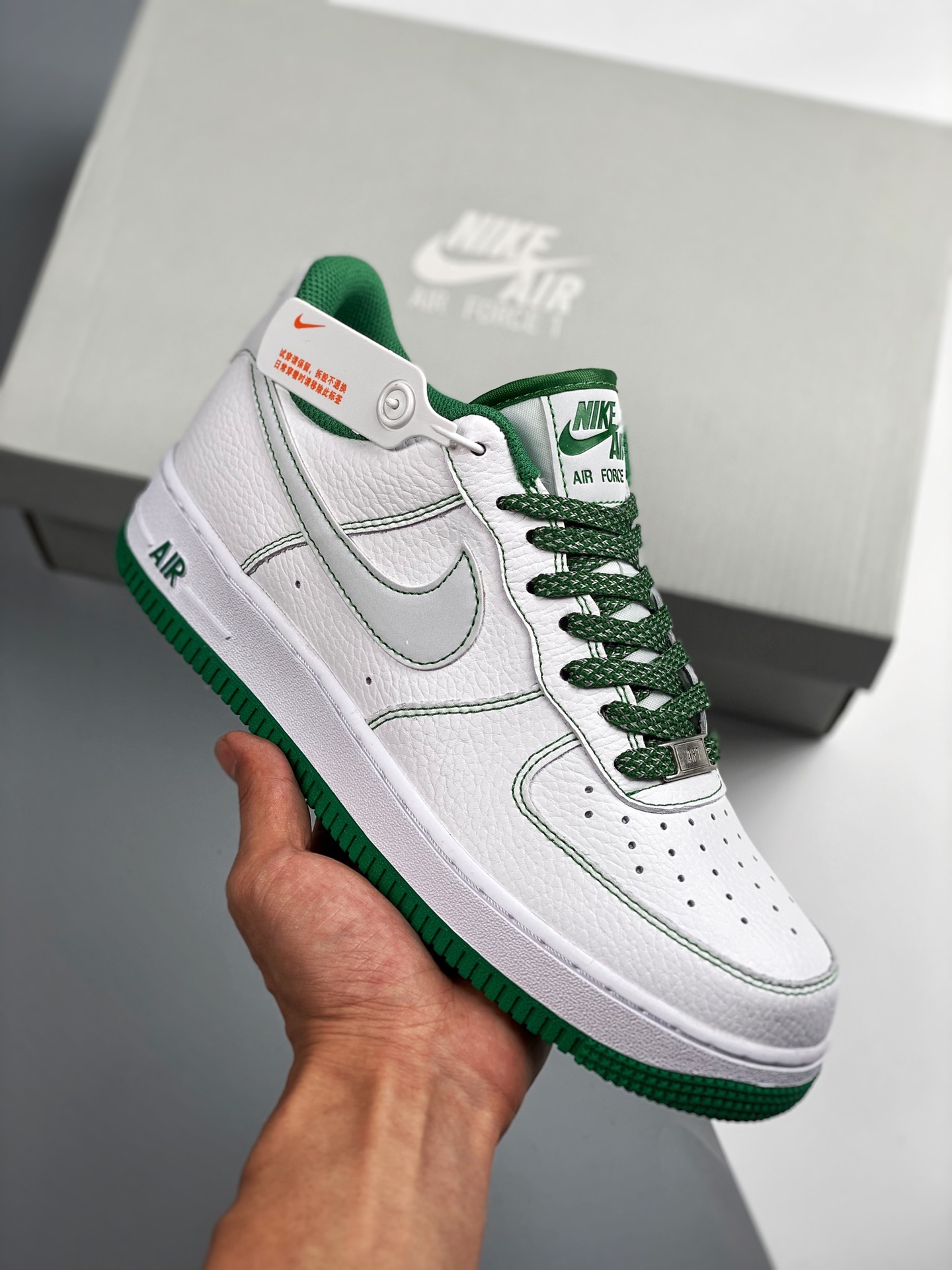 Nike Air Force 1 Low White/White-Pine Green For Sale – Sneaker Hello