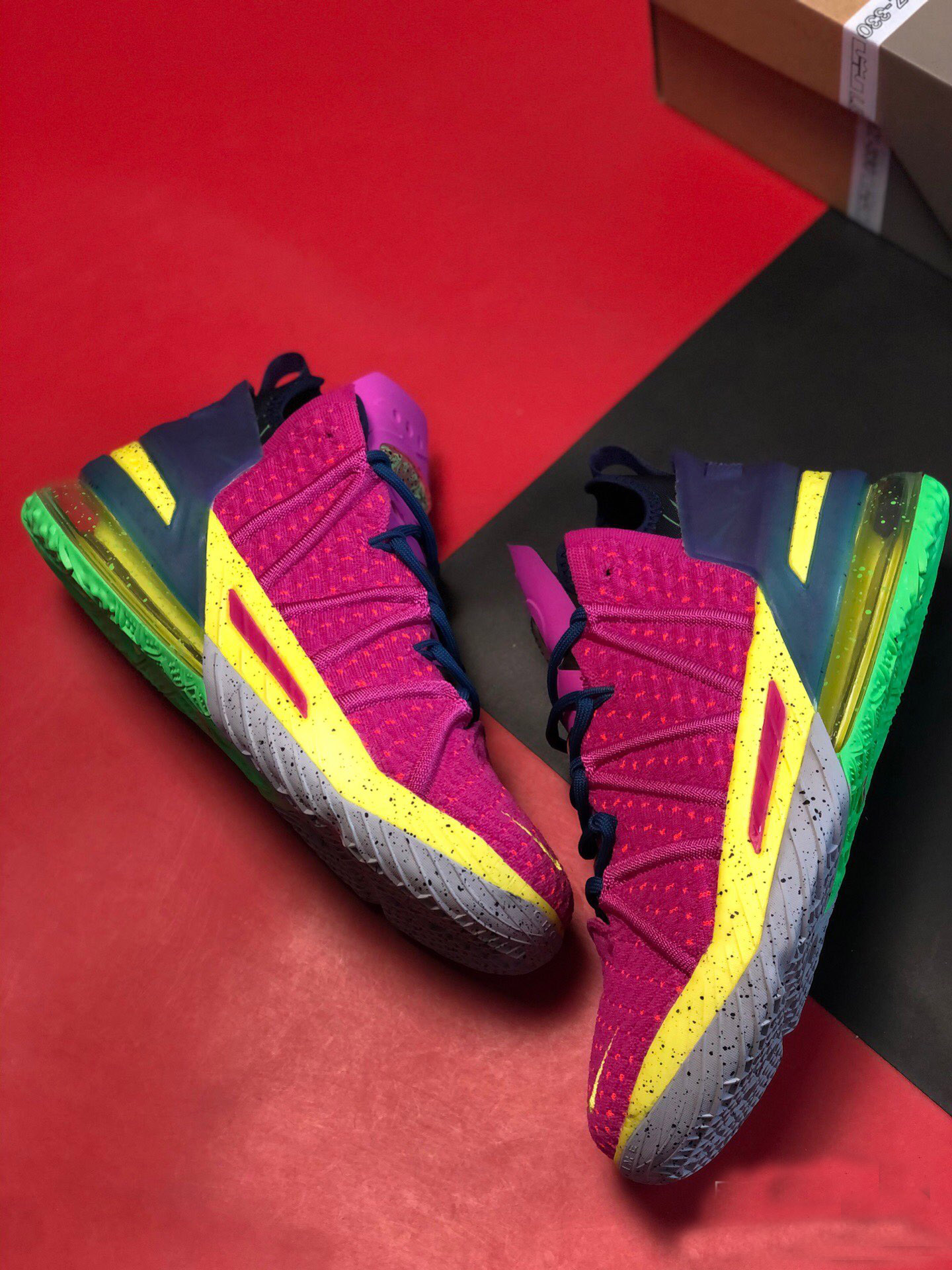 Nike LeBron 18 ‘Los Angeles By Night’ Pink Prime/Multicolor For Sale ...