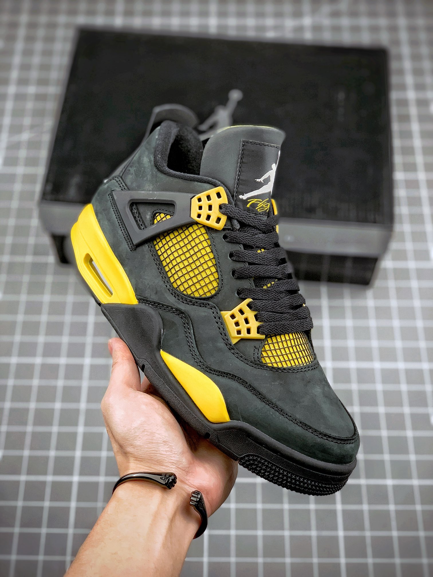 Air Jordan 4 Black/Vibrant Yellow-White Sale – Sneaker Hello