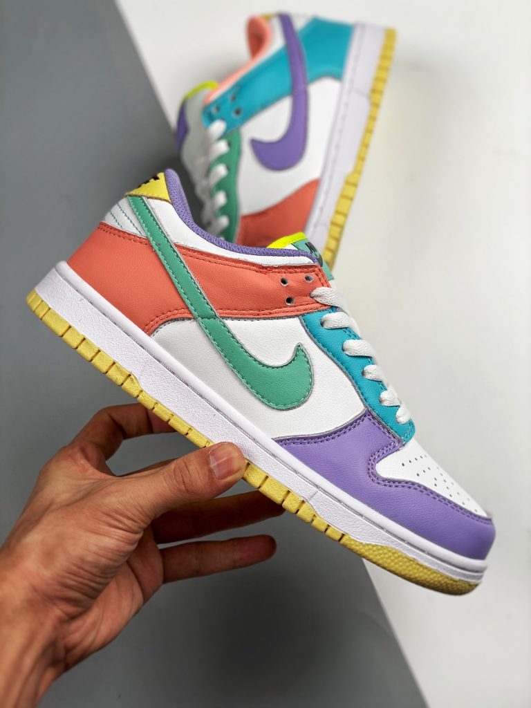 Nike Dunk Low “Easter” White/Green Glow-Sunset Pulse For Sale – Sneaker ...