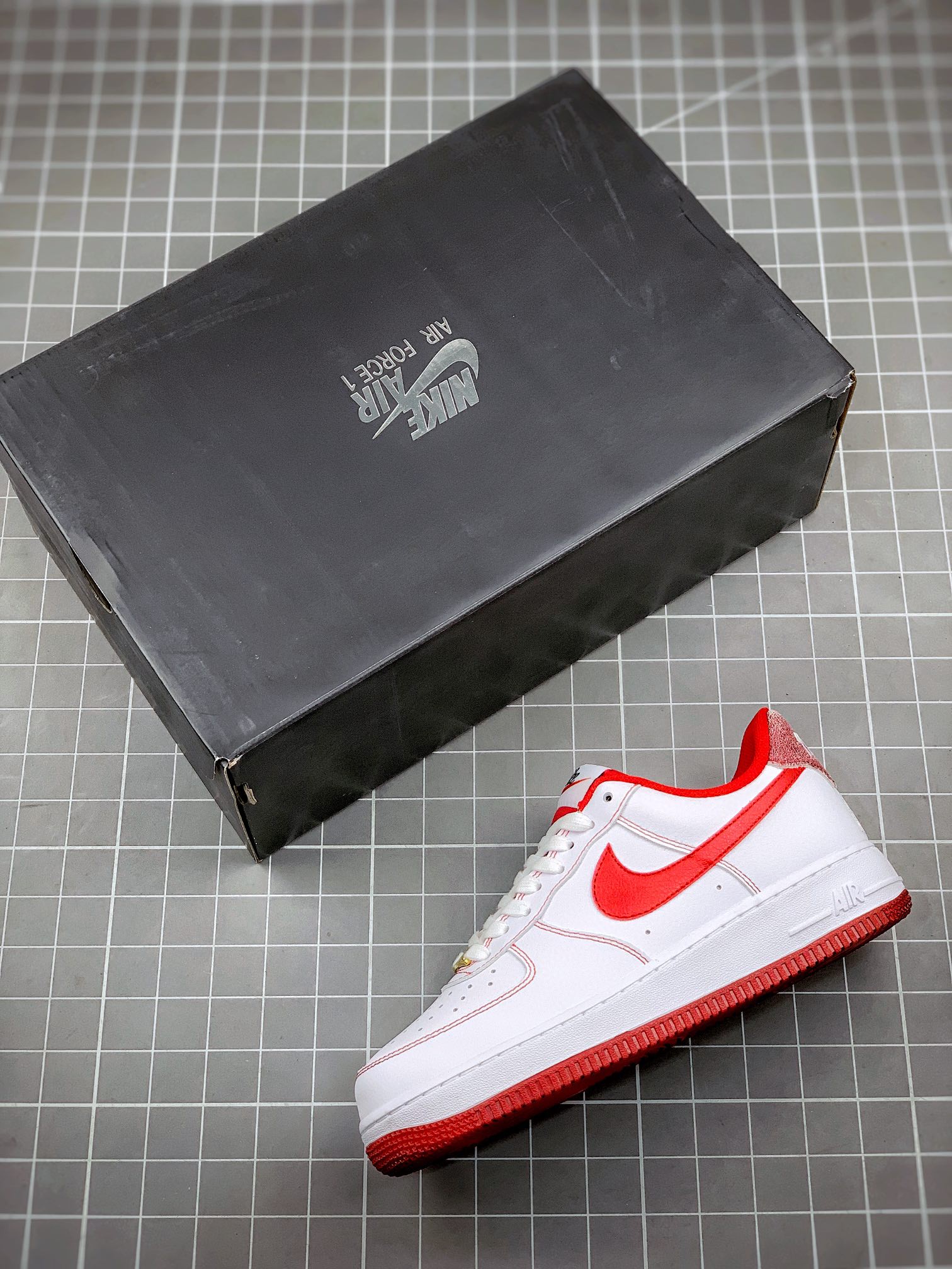 Nike Air Force 1 “First Use” White Red DA8478-101 For Sale 