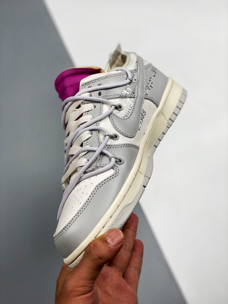 Off-White x Nike Dunk Low “03 of 50” Sail Grey Purple For Sale ...