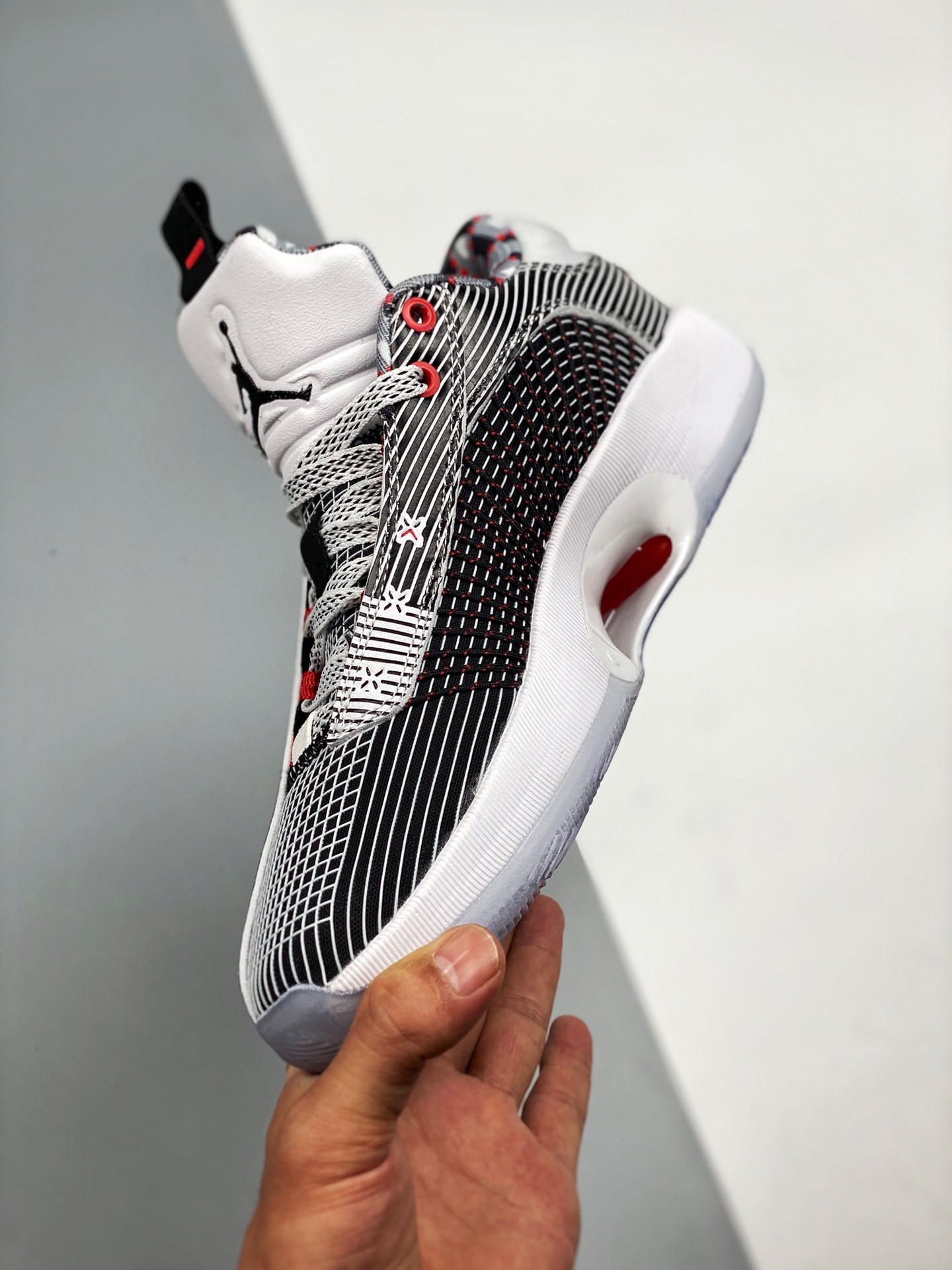 Air Jordan 35 Low Quai 54 White Black University Red On Sale Sneaker Hello