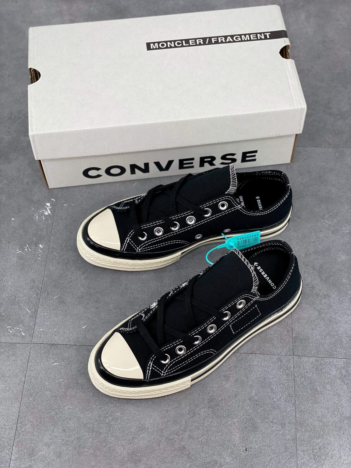Fragment Design x Moncler x Converse Chuck 70 Black For Sale – Sneaker ...