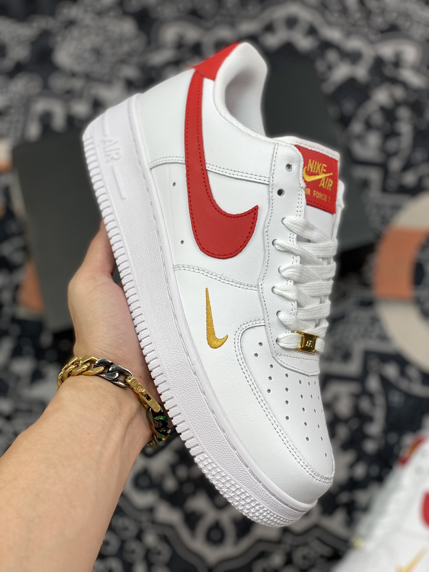 Nike Air Force 1 '07 Essential White/Gym Red For Sale – Sneaker Hello