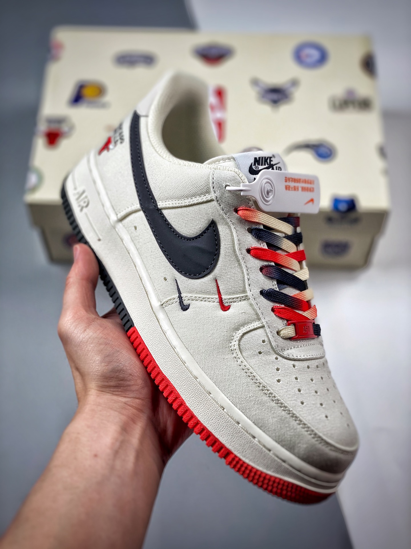 Nike Air Force 1 Low “Chicago Bulls” Black Red Sale – Sneaker Hello