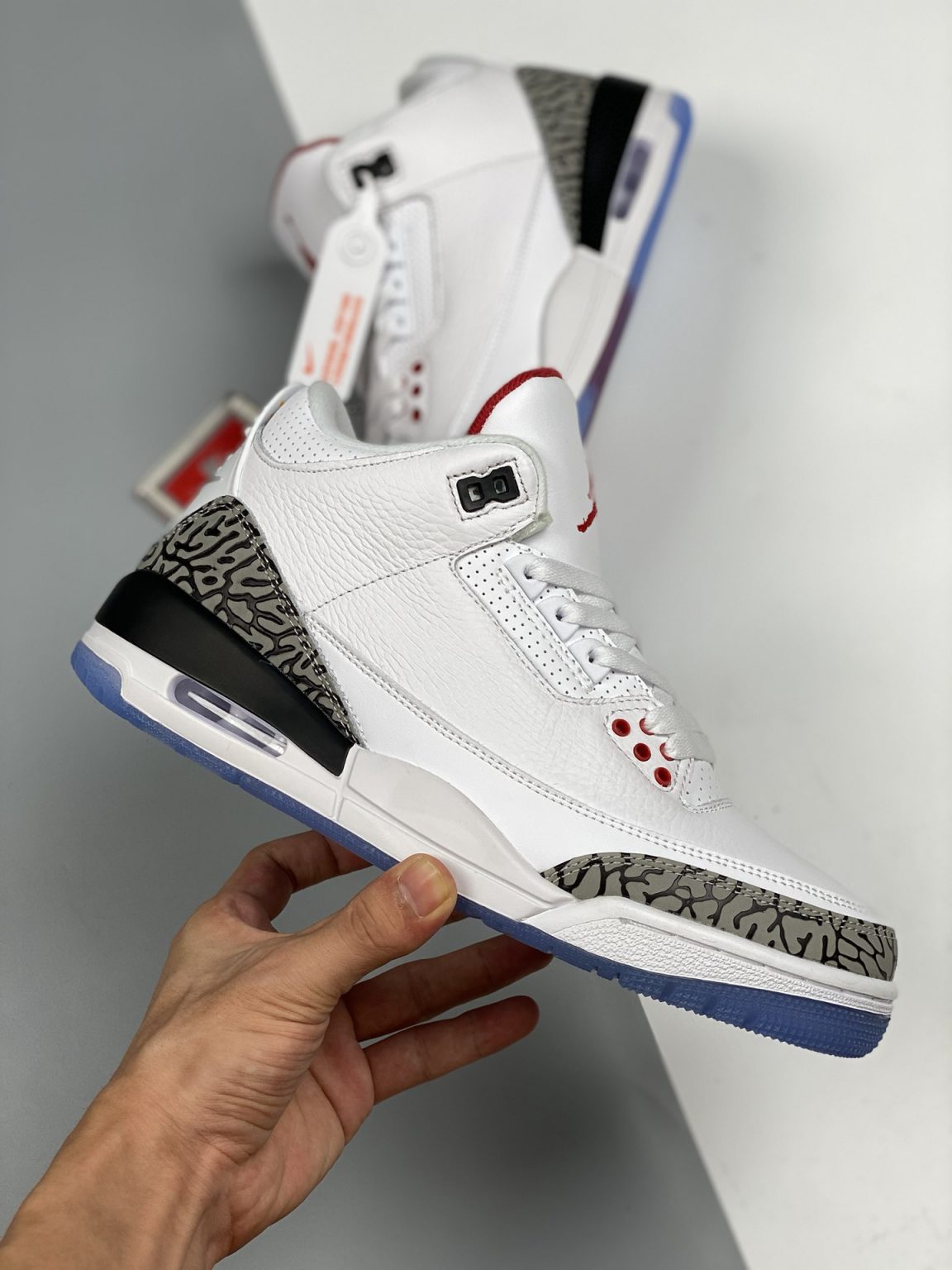 Air Jordan 3 “Free Throw Line” White/Black-Fire Red-Cement Grey For ...
