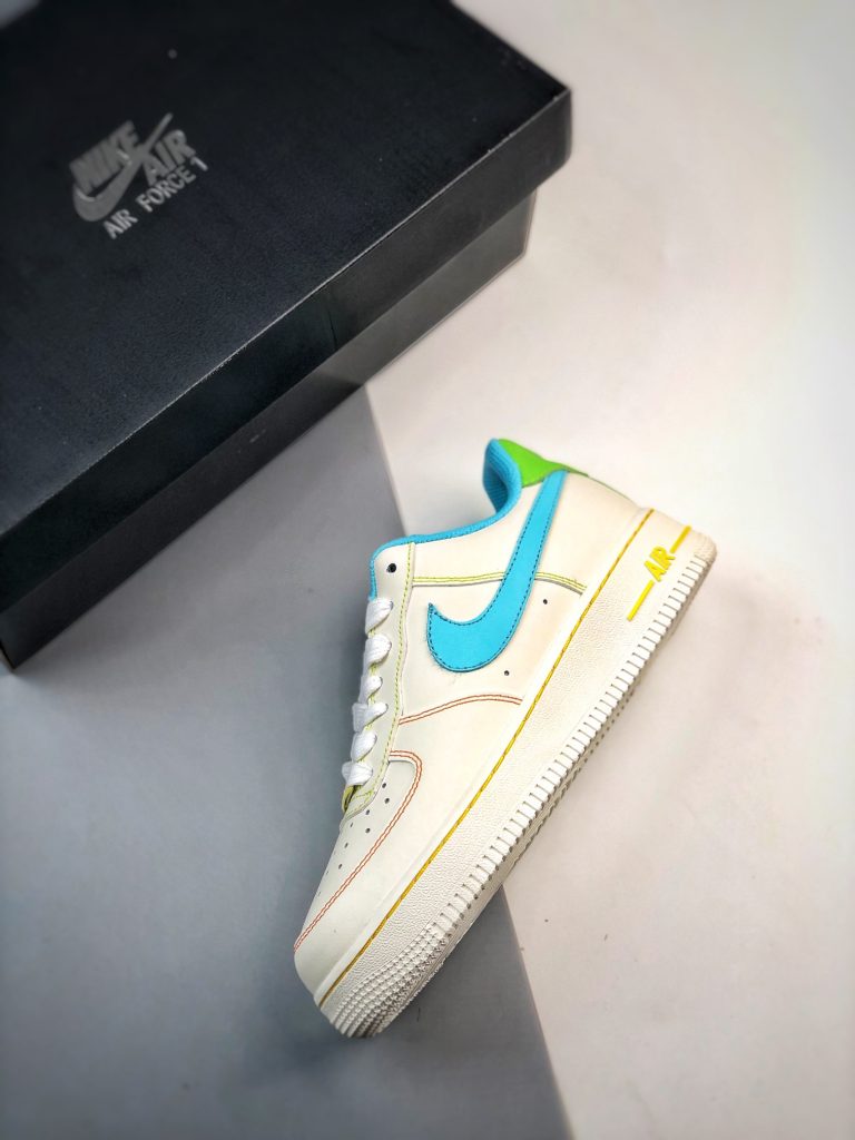 Nike Air Force 1 Low Rainbow Stitch White FJ4614-100 For Sale – Sneaker ...